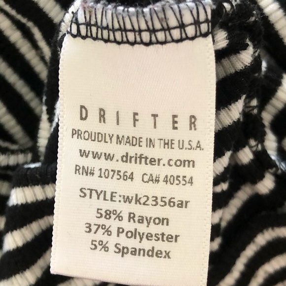 Drifter Stripe Patches Fitted High Neck Top S - Picture 6 of 6